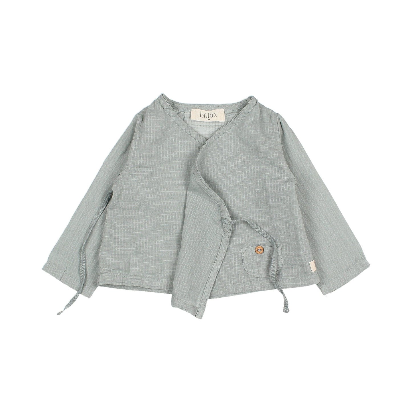 Cardigan croisé bébé voile de coton | Eucalyptus - SMART Babyshop - Buho