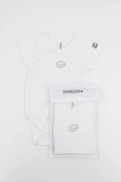 Body manches courtes bamboo | White - SMART Babyshop - Bamboom