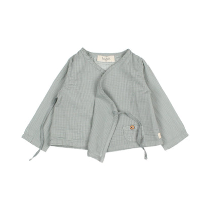 Cardigan croisé bébé voile de coton | Eucalyptus - SMART Babyshop - Buho