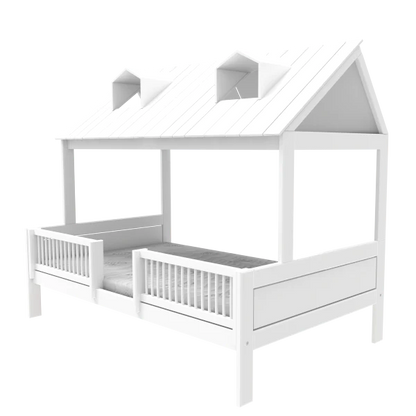 Lit cabane BEACH HOUSE (blanc) - 120x200cm