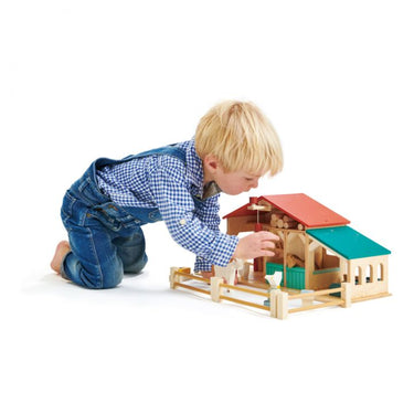 Chariot trotteur bébé en bois & blocs Tender Leaf Toys - Dröm