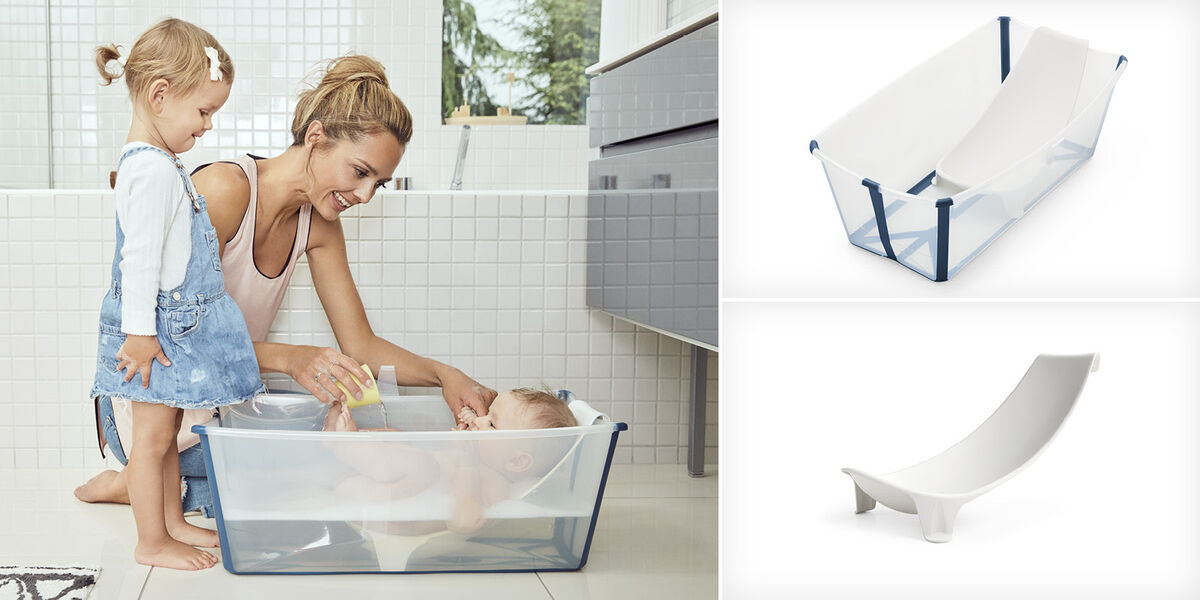 STOKKE Flexi Bath : baignoire bébé pliable pour un bain peu encombrant