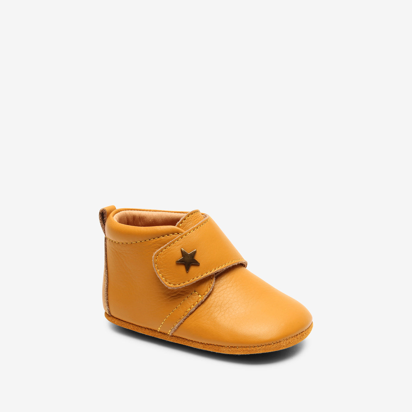 Chaussons en cuir Star | Moutarde