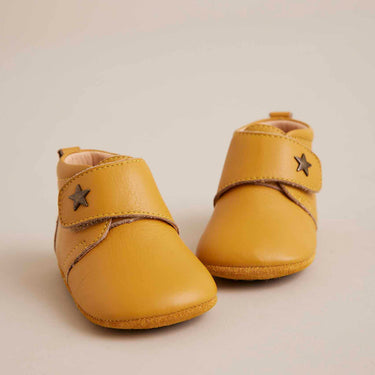 Chaussons en cuir Star | Moutarde