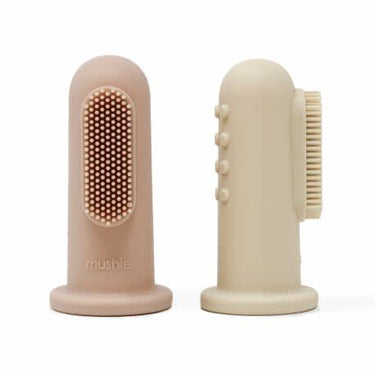 Duo de brosses à dents en silicone | Shifting sand/blush